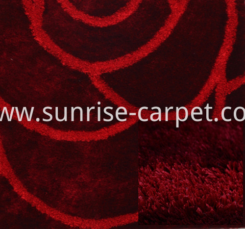 strip and silk 3D design carpet